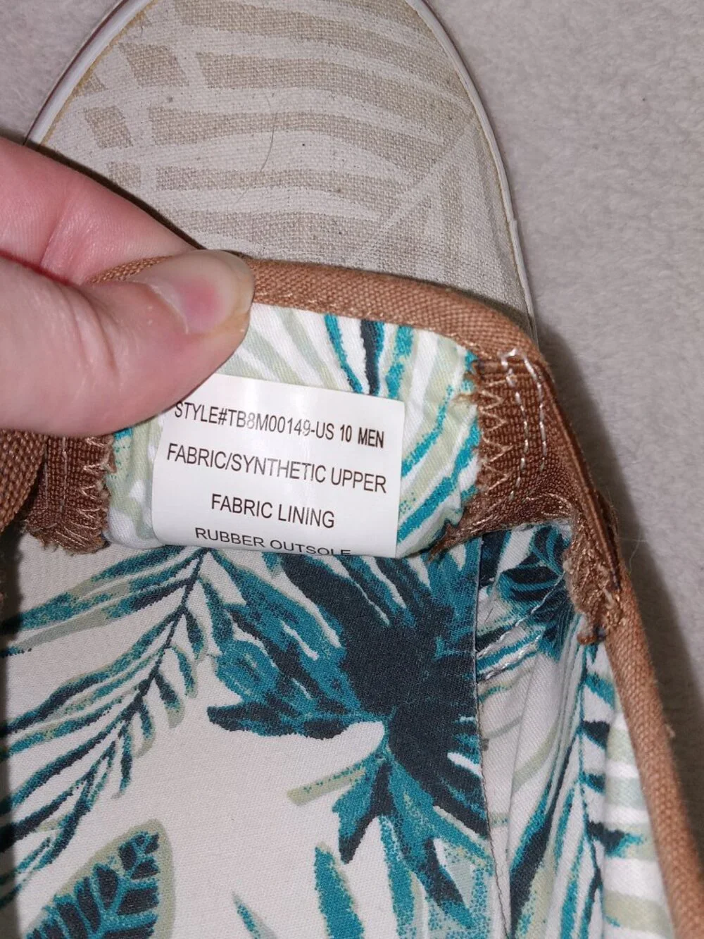Tommy Bahama Pacific Ridge Slip On Shoes Men's Size 10 Natural/Tan Tropical